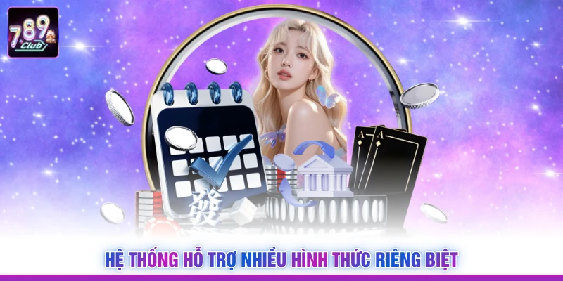 Hệ thống hỗ trợ nhiều hình thức riêng biệt