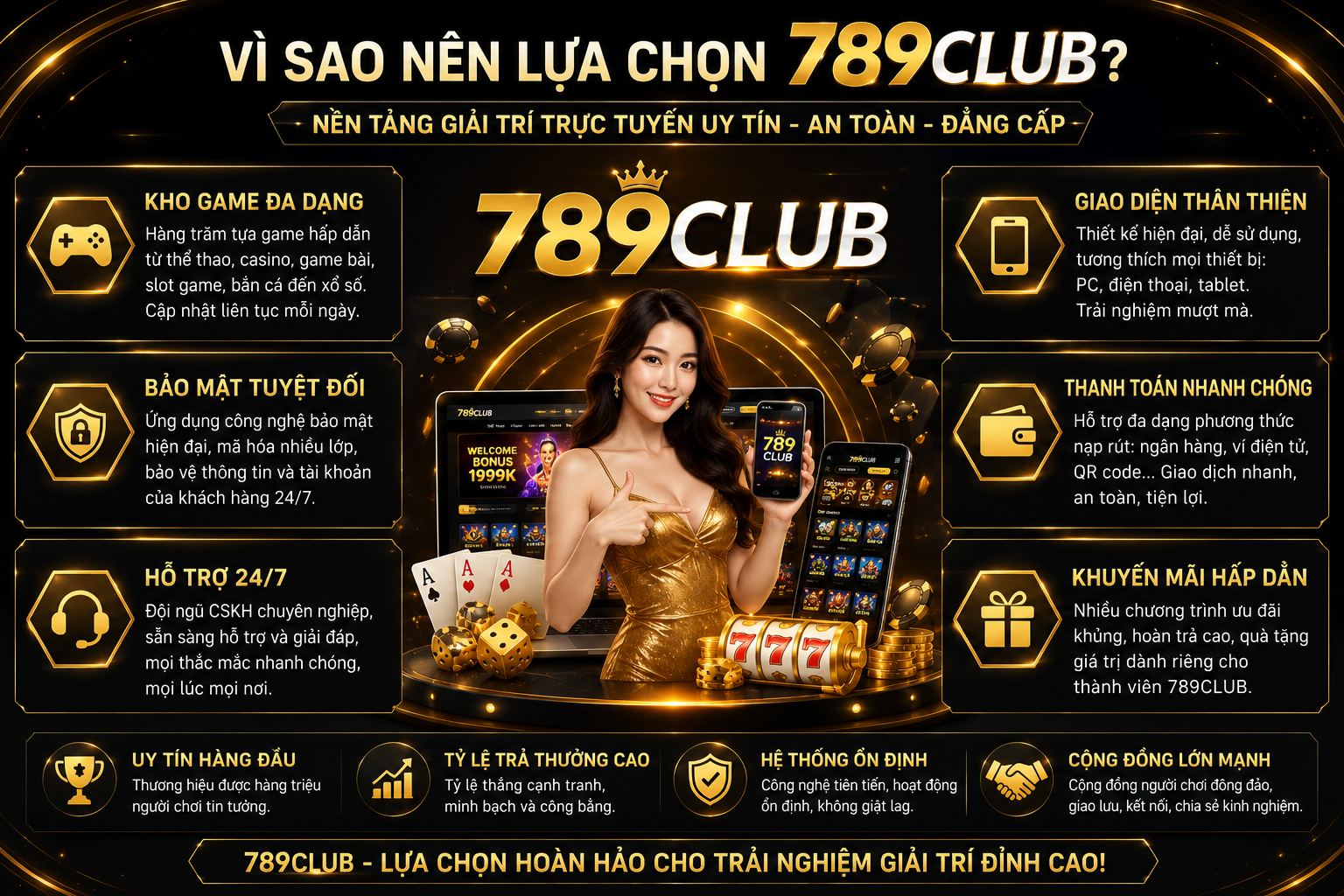 Ưu điểm nổi bật của nhà cái 789CLUB Ưu điểm nổi bật của nhà cái 789CLUB